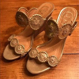 Jack Rogers Gold Luccia Wedge